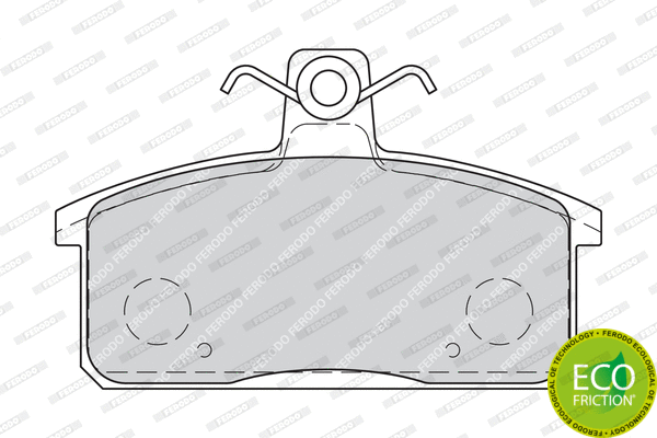 FDB4226 FERODO Комплект тормозных колодок, дисковый тормоз (фото 2)