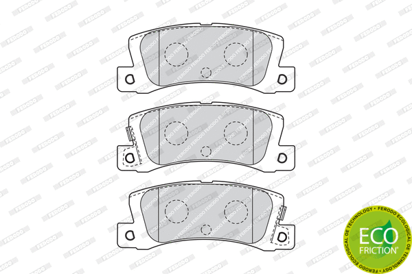 FDB4274 FERODO Комплект тормозных колодок, дисковый тормоз (фото 2)