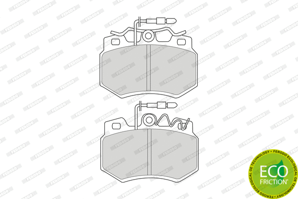 FDB434 FERODO Комплект тормозных колодок, дисковый тормоз (фото 2)