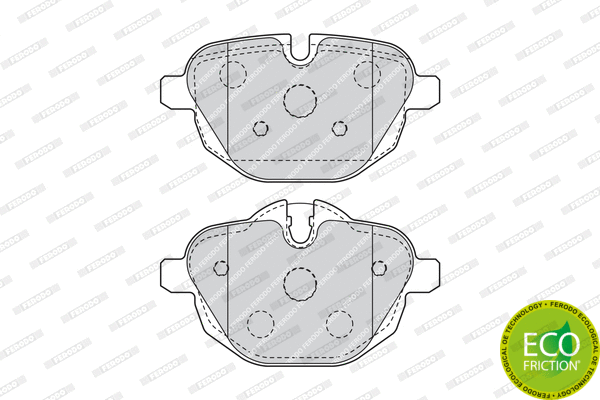 FDB4376 FERODO Комплект тормозных колодок, дисковый тормоз (фото 1)