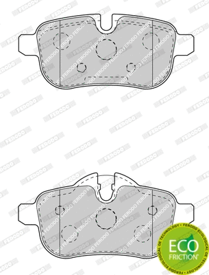 FDB4401 FERODO Комплект тормозных колодок, дисковый тормоз (фото 1)
