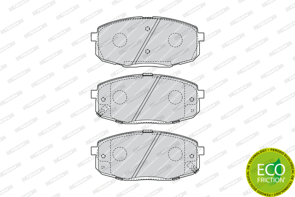 FDB4448 FERODO Комплект тормозных колодок, дисковый тормоз (фото 1)