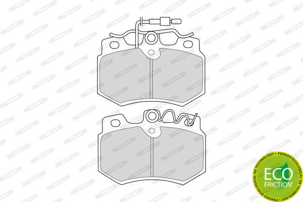 FDB455 FERODO Комплект тормозных колодок, дисковый тормоз (фото 1)