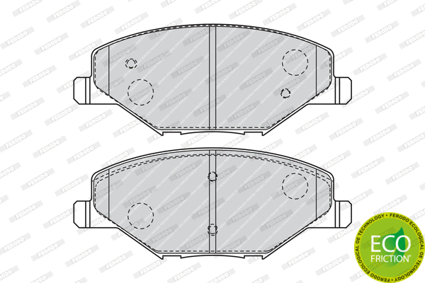 FDB4590 FERODO Комплект тормозных колодок, дисковый тормоз (фото 1)