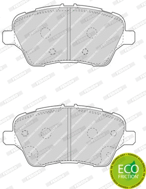 FDB4612 FERODO Комплект тормозных колодок, дисковый тормоз (фото 1)