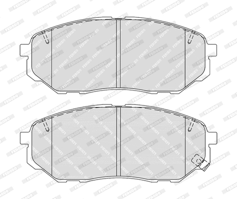 FDB4983-D FERODO Комплект тормозных колодок, дисковый тормоз (фото 1)