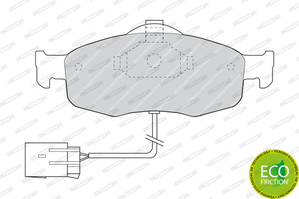 FDB766 FERODO Комплект тормозных колодок, дисковый тормоз (фото 1)