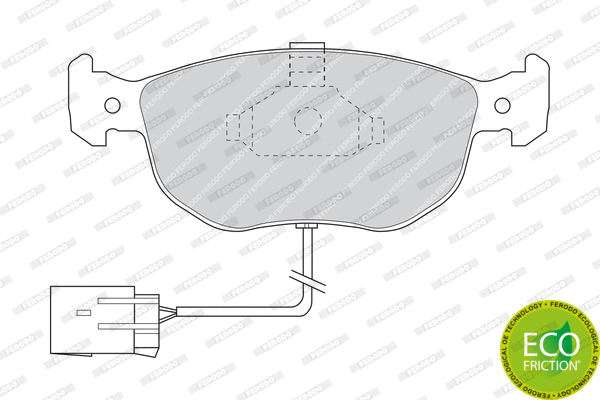 FDB767 FERODO Комплект тормозных колодок, дисковый тормоз (фото 1)
