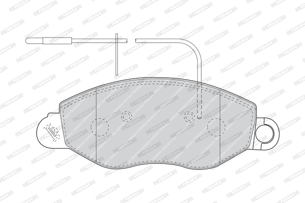 FVR1616 FERODO Комплект тормозных колодок, дисковый тормоз (фото 3)