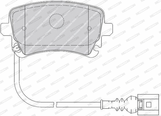 FVR1644 FERODO Комплект тормозных колодок, дисковый тормоз (фото 1)