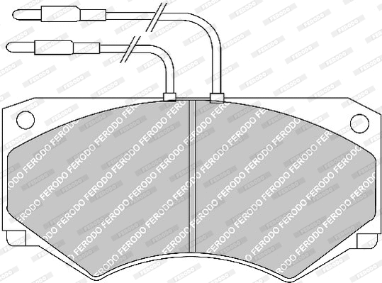 FVR492 FERODO Комплект тормозных колодок, дисковый тормоз (фото 1)