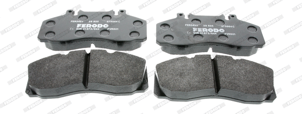 FVR501 FERODO Комплект тормозных колодок, дисковый тормоз (фото 3)