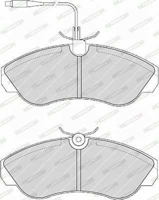 FVR968 FERODO Комплект тормозных колодок, дисковый тормоз (фото 2)