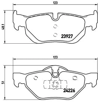 P 06 038X BREMBO Комплект тормозных колодок, дисковый тормоз (фото 1)