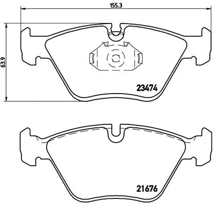 P 06 042 BREMBO Комплект тормозных колодок, дисковый тормоз (фото 1)