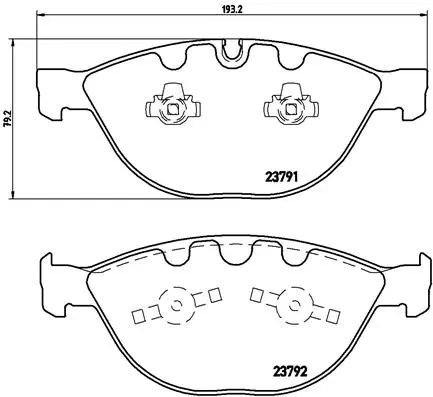 P 06 047 BREMBO Комплект тормозных колодок, дисковый тормоз (фото 1)