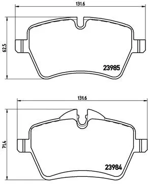 P 06 051X BREMBO Комплект тормозных колодок, дисковый тормоз (фото 1)