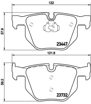 P 06 056 BREMBO Комплект тормозных колодок, дисковый тормоз (фото 1)