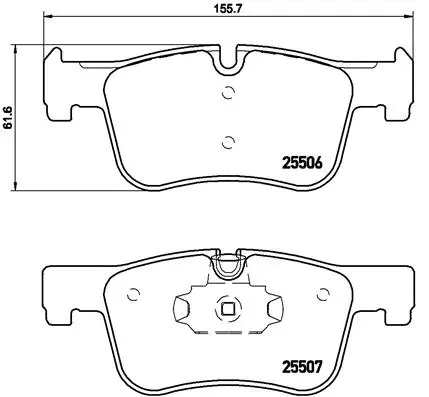 P 06 070 BREMBO Комплект тормозных колодок, дисковый тормоз (фото 1)