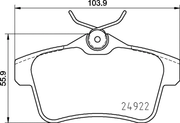 P 06 102 BREMBO Комплект тормозных колодок, дисковый тормоз (фото 1)