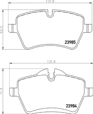 P 06 104 BREMBO Комплект тормозных колодок, дисковый тормоз (фото 1)