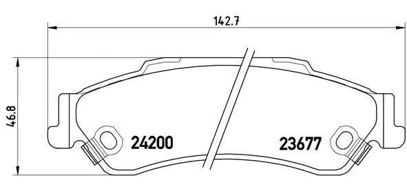 P 10 002 BREMBO Комплект тормозных колодок, дисковый тормоз (фото 1)