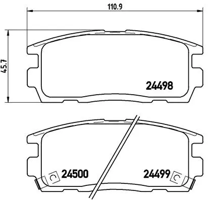 P 10 004 BREMBO Комплект тормозных колодок, дисковый тормоз (фото 1)