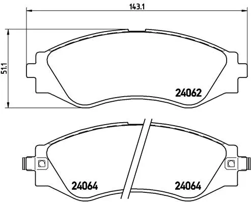 P 10 006 BREMBO Комплект тормозных колодок, дисковый тормоз (фото 1)