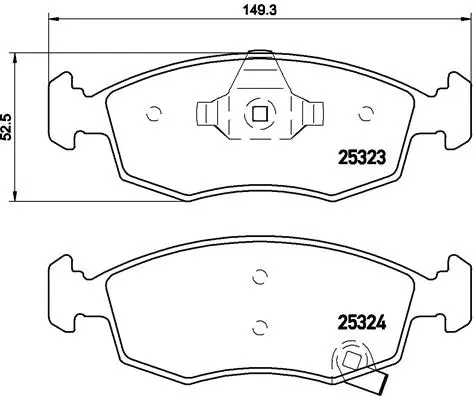 P 11 031 BREMBO Комплект тормозных колодок, дисковый тормоз (фото 1)