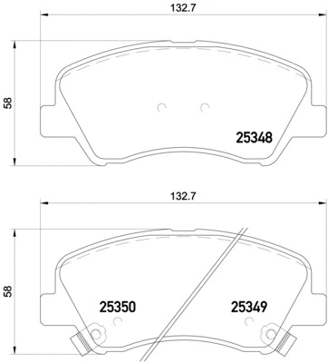 P 18 025X BREMBO Комплект тормозных колодок, дисковый тормоз (фото 1)