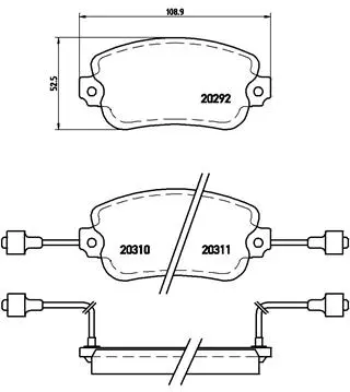 P 23 007 BREMBO Комплект тормозных колодок, дисковый тормоз (фото 1)