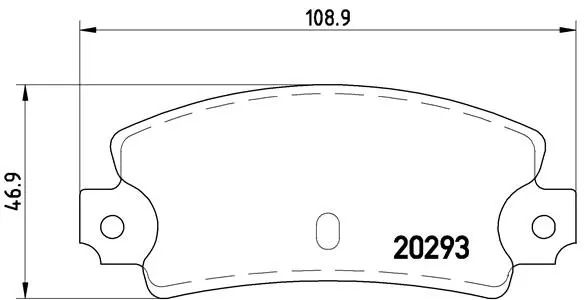 P 23 008 BREMBO Комплект тормозных колодок, дисковый тормоз (фото 1)