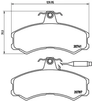 P 23 022 BREMBO Комплект тормозных колодок, дисковый тормоз (фото 1)