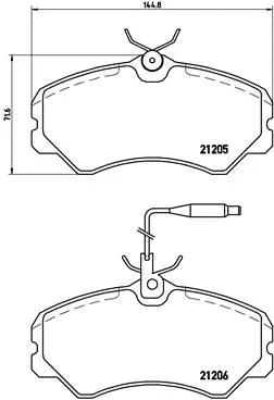 P 23 023 BREMBO Комплект тормозных колодок, дисковый тормоз (фото 1)