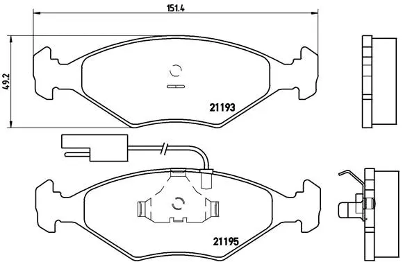 P 23 039 BREMBO Комплект тормозных колодок, дисковый тормоз (фото 1)