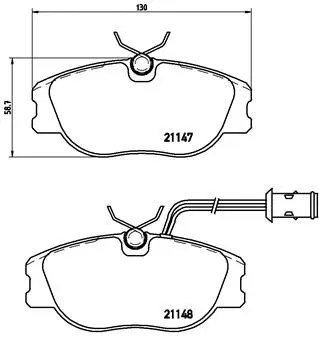 P 23 041 BREMBO Комплект тормозных колодок, дисковый тормоз (фото 1)