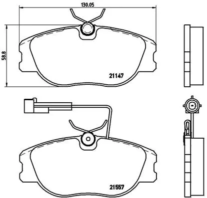 P 23 043 BREMBO Комплект тормозных колодок, дисковый тормоз (фото 1)