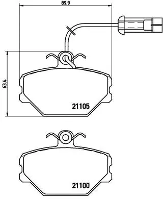 P 23 044 BREMBO Комплект тормозных колодок, дисковый тормоз (фото 1)
