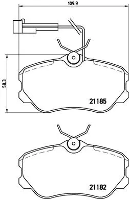 P 23 045 BREMBO Комплект тормозных колодок, дисковый тормоз (фото 1)