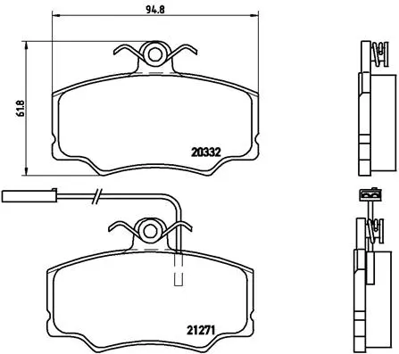 P 23 048 BREMBO Комплект тормозных колодок, дисковый тормоз (фото 1)