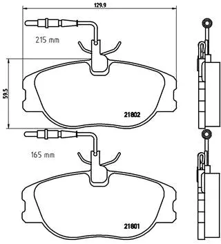 P 23 061 BREMBO Комплект тормозных колодок, дисковый тормоз (фото 1)