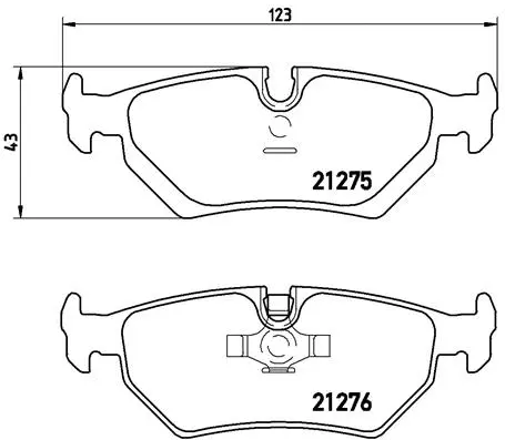 P 23 062 BREMBO Комплект тормозных колодок, дисковый тормоз (фото 1)