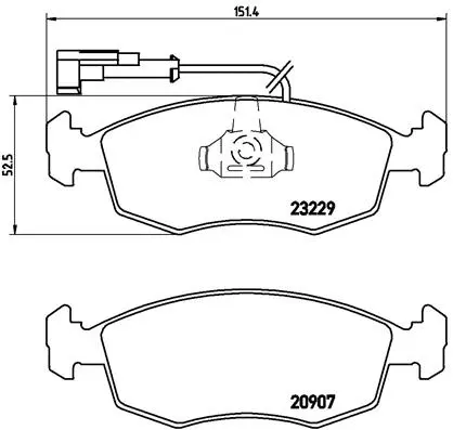 P 23 063 BREMBO Комплект тормозных колодок, дисковый тормоз (фото 1)