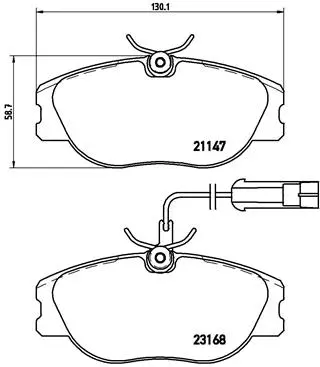 P 23 066 BREMBO Комплект тормозных колодок, дисковый тормоз (фото 1)