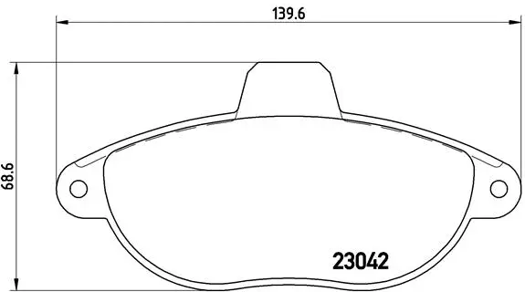 P 23 072 BREMBO Комплект тормозных колодок, дисковый тормоз (фото 1)