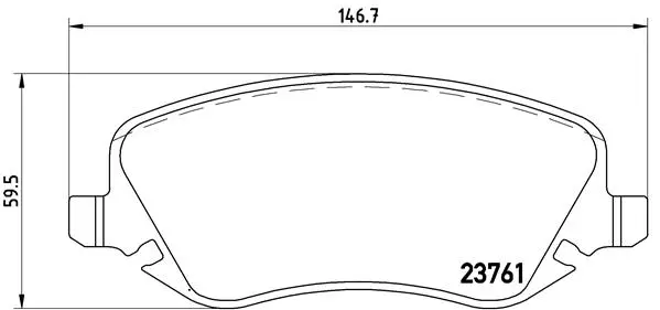 P 23 088 BREMBO Комплект тормозных колодок, дисковый тормоз (фото 1)