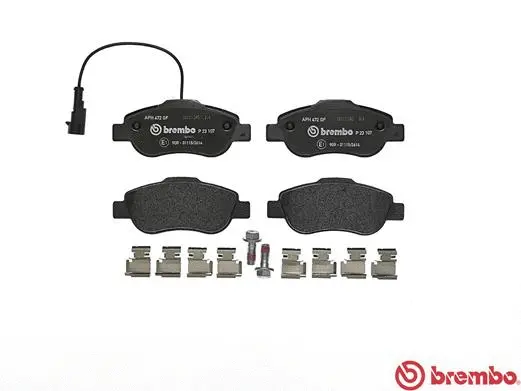 P 23 107 BREMBO Комплект тормозных колодок, дисковый тормоз (фото 2)