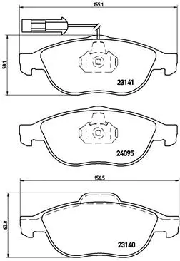 P 23 114 BREMBO Комплект тормозных колодок, дисковый тормоз (фото 1)