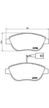 P 23 120 BREMBO Комплект тормозных колодок, дисковый тормоз (фото 1)