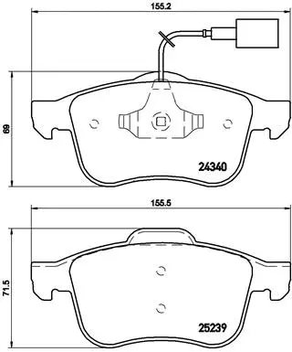 P 23 132 BREMBO Комплект тормозных колодок, дисковый тормоз (фото 1)